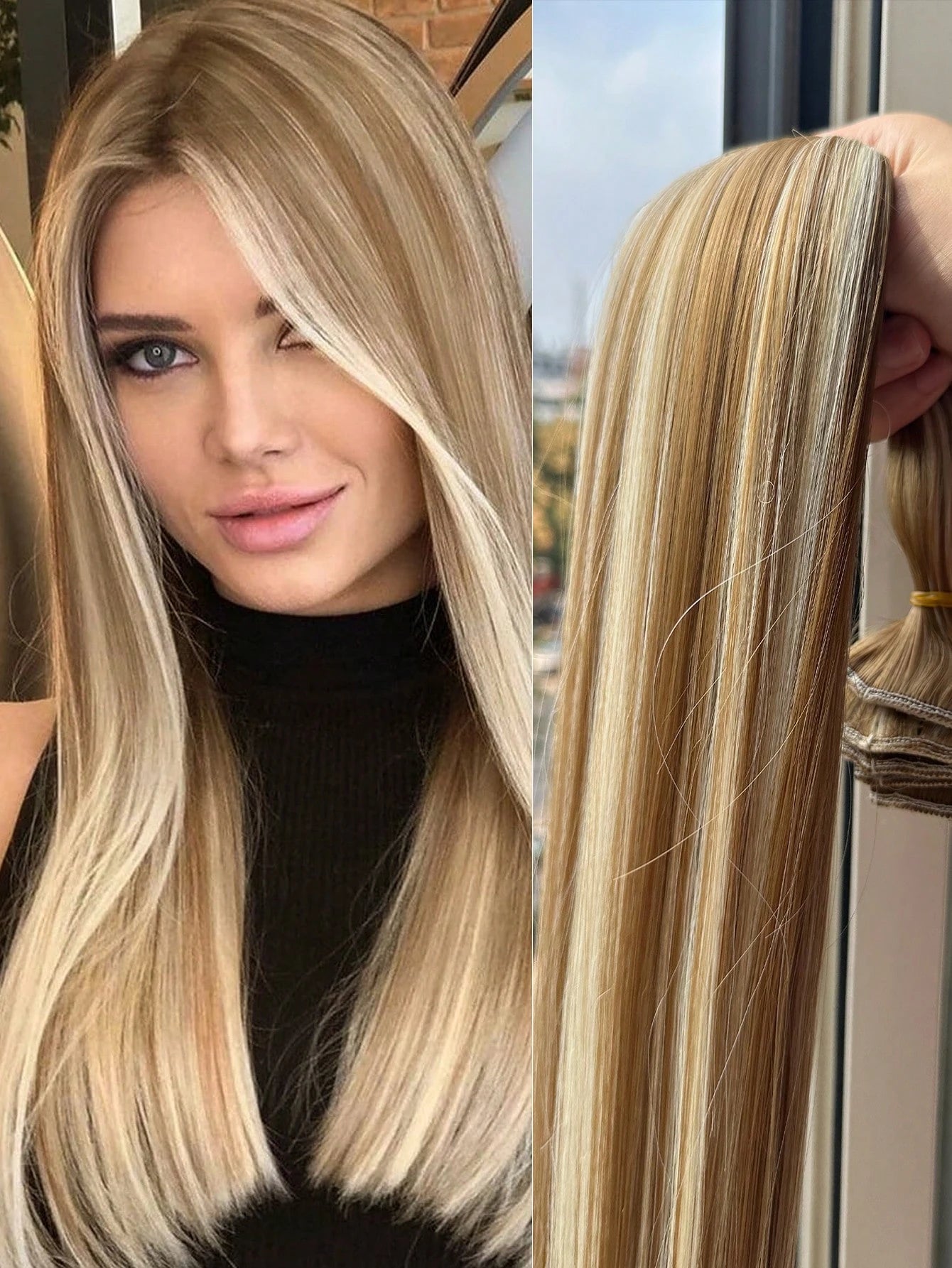24 بوصة 12 وصلات شعر 24
