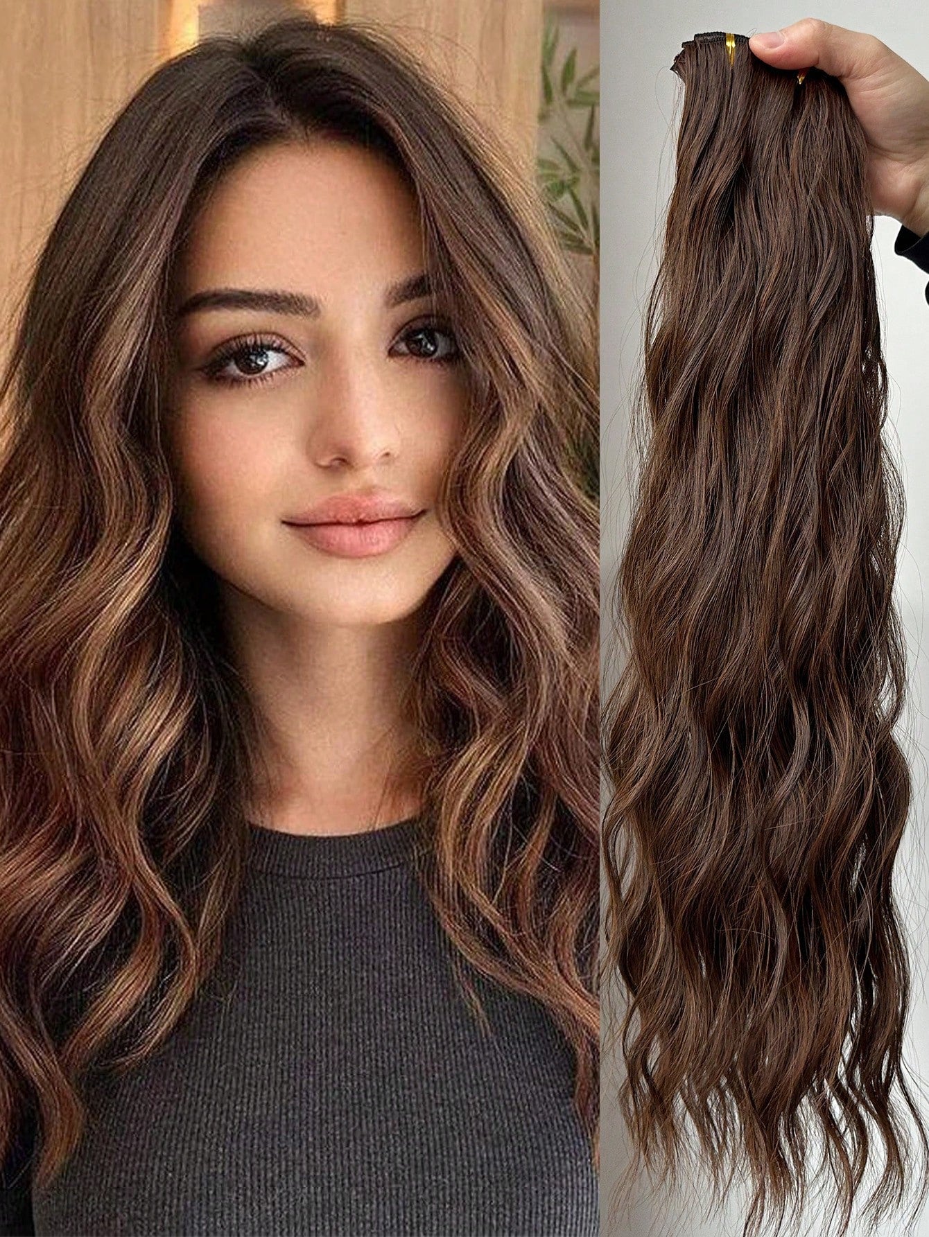 24 بوصة 12 وصلات شعر 24