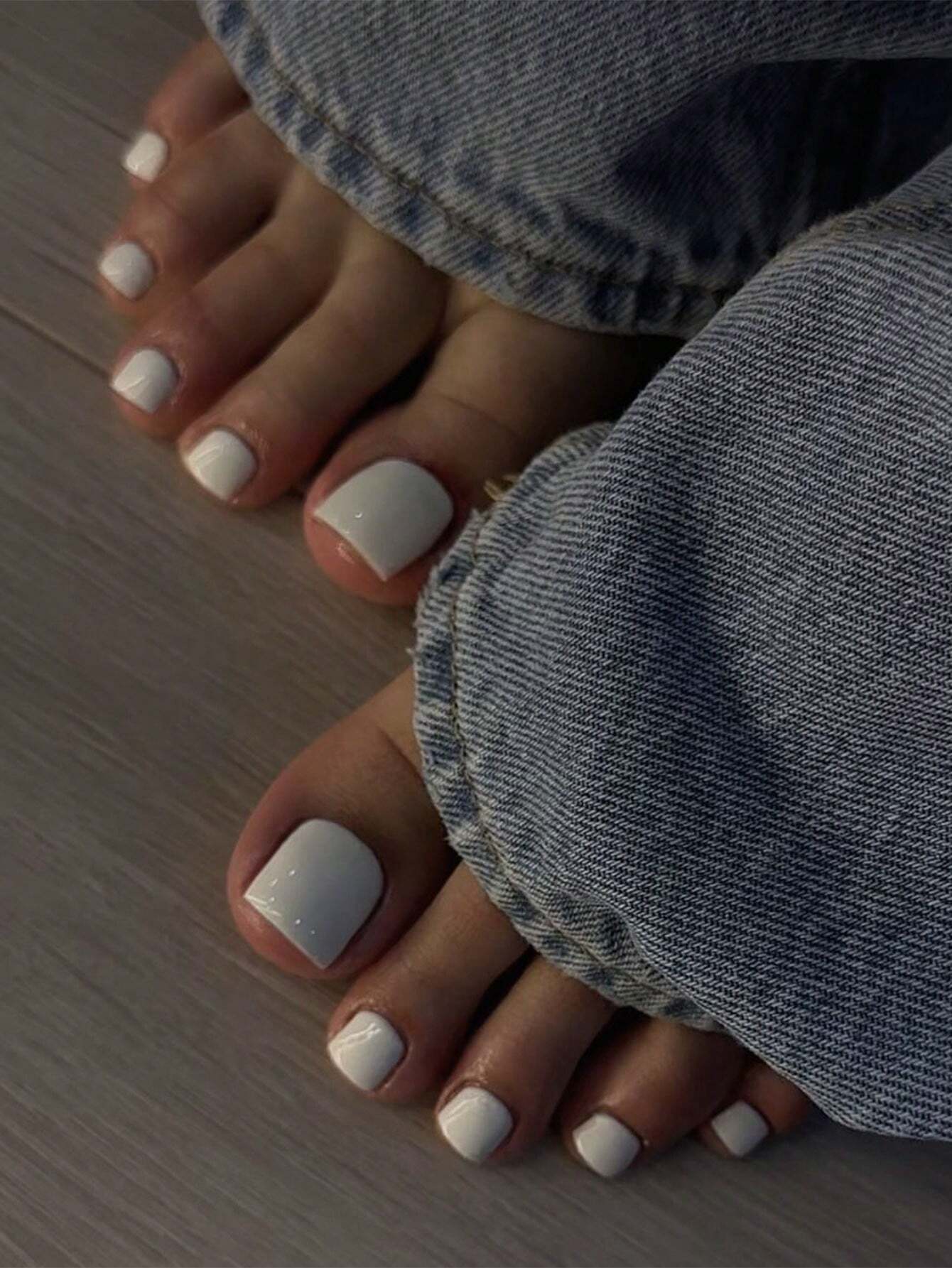 24 pièces Faux ongle orteil 15