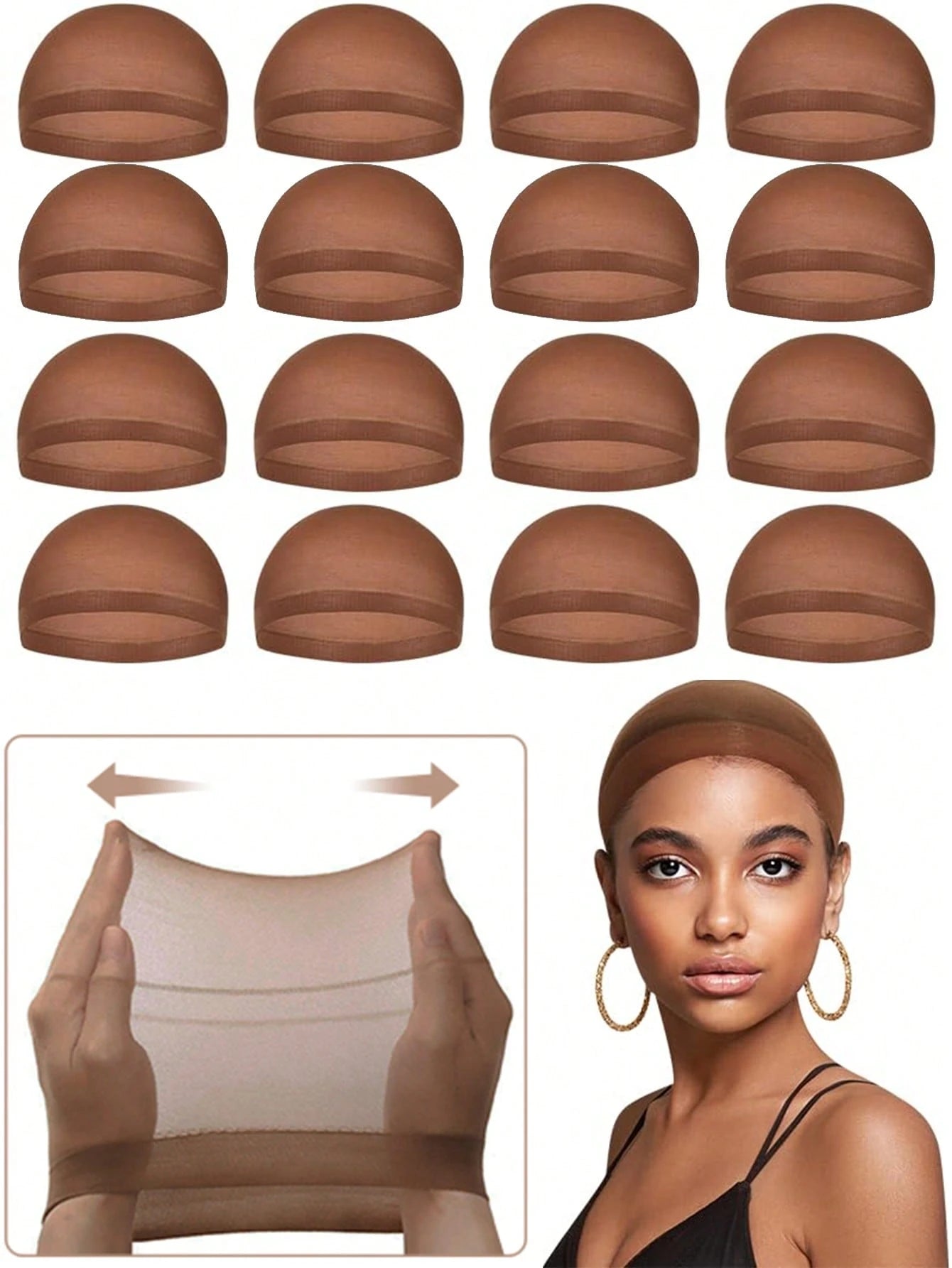 بونيه شعر مستعار نايلون 22