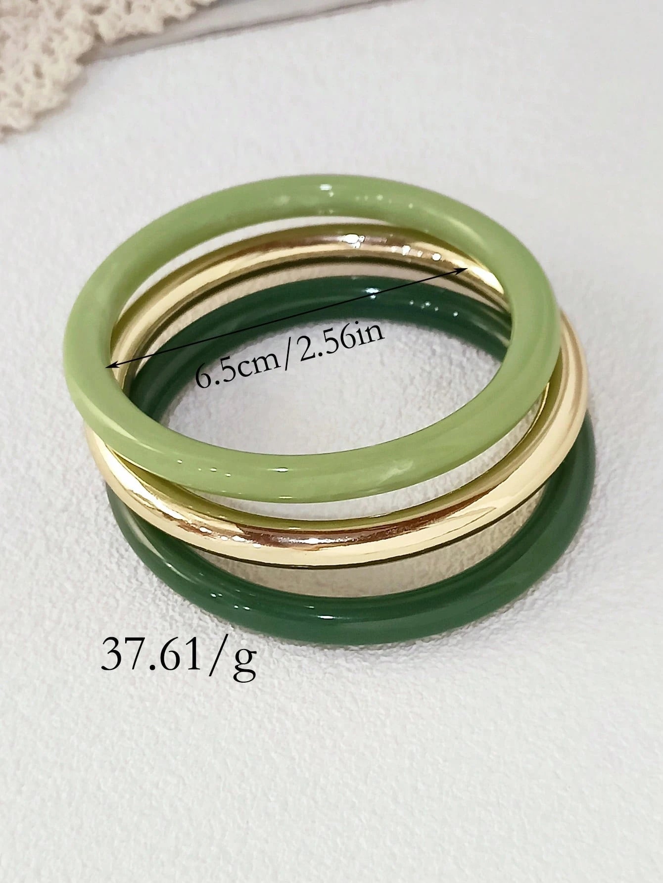 3 pièces Bracelet acrylique vintage 32