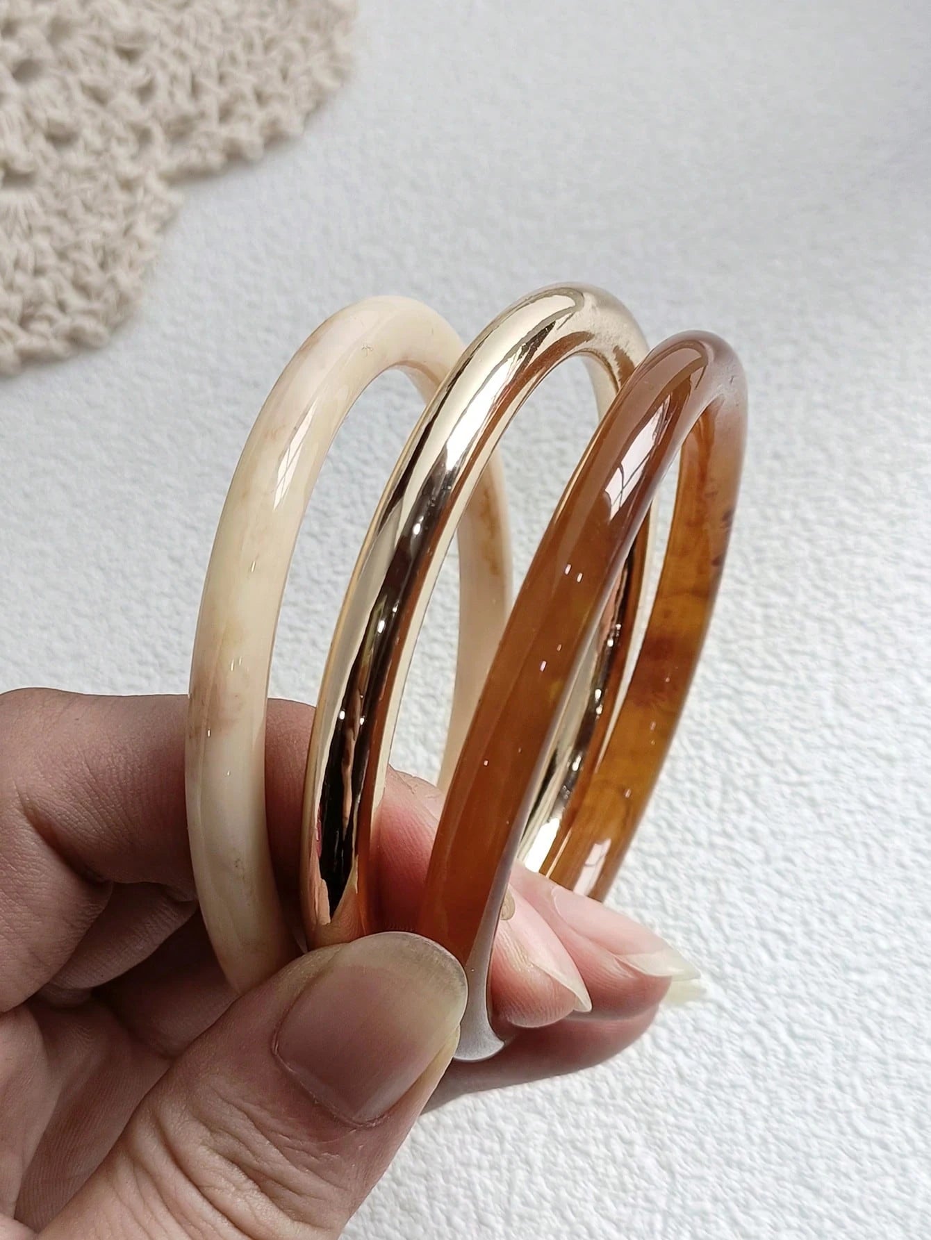 3 pièces Bracelet acrylique vintage 32