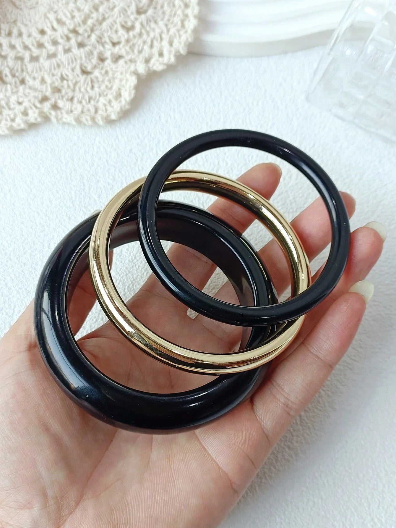 3 pièces Bracelet acrylique vintage 32