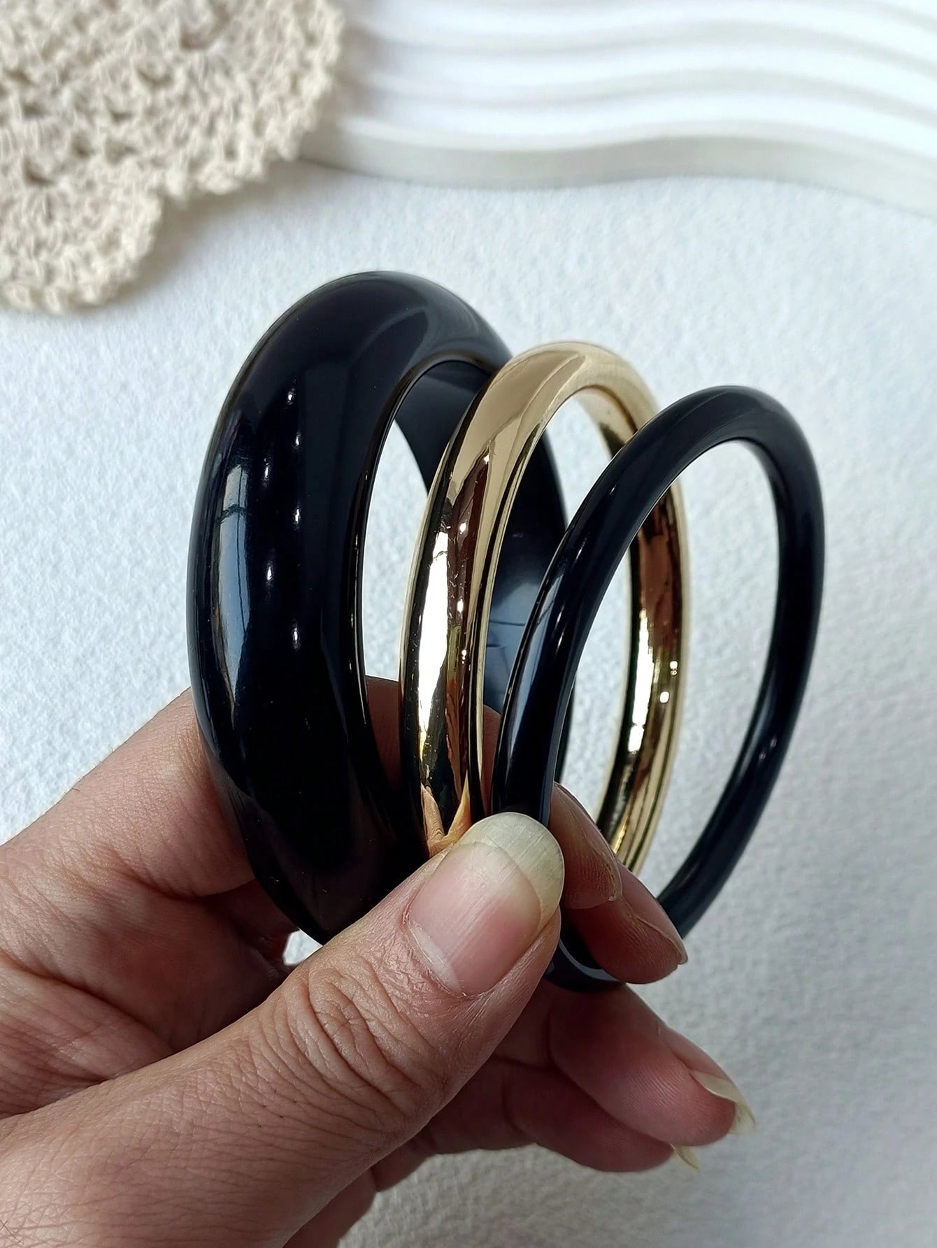 3 pièces Bracelet acrylique vintage 32
