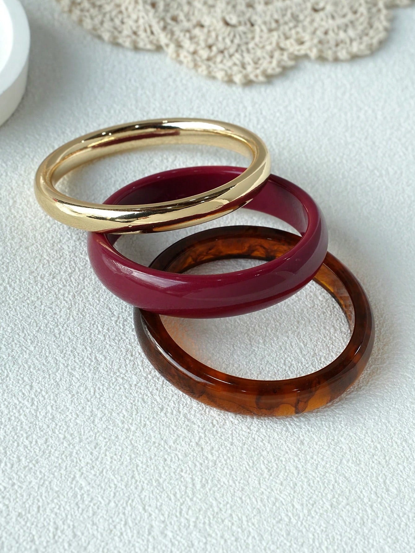 3 pièces Bracelet acrylique vintage 32