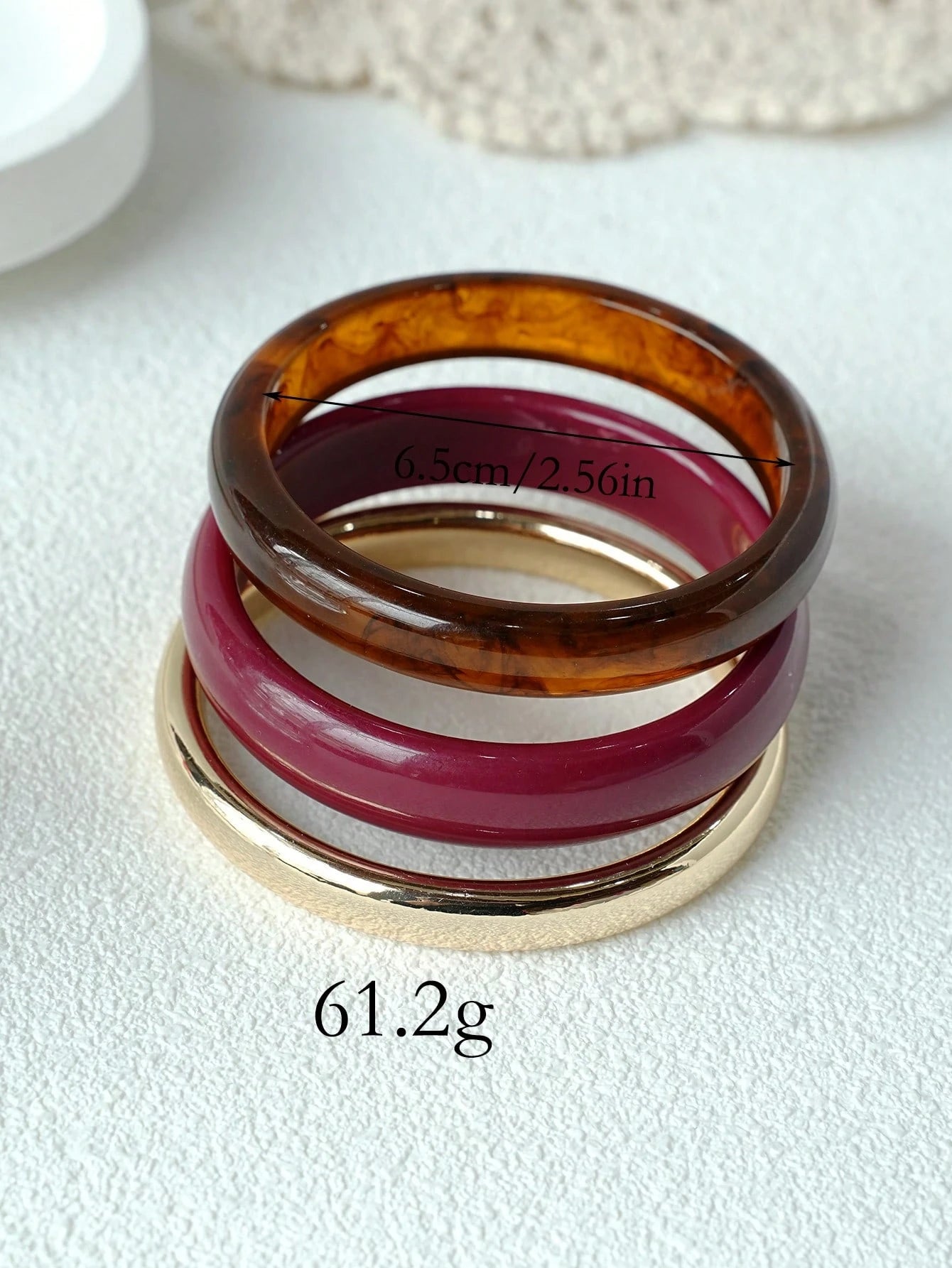 3 pièces Bracelet acrylique vintage 32