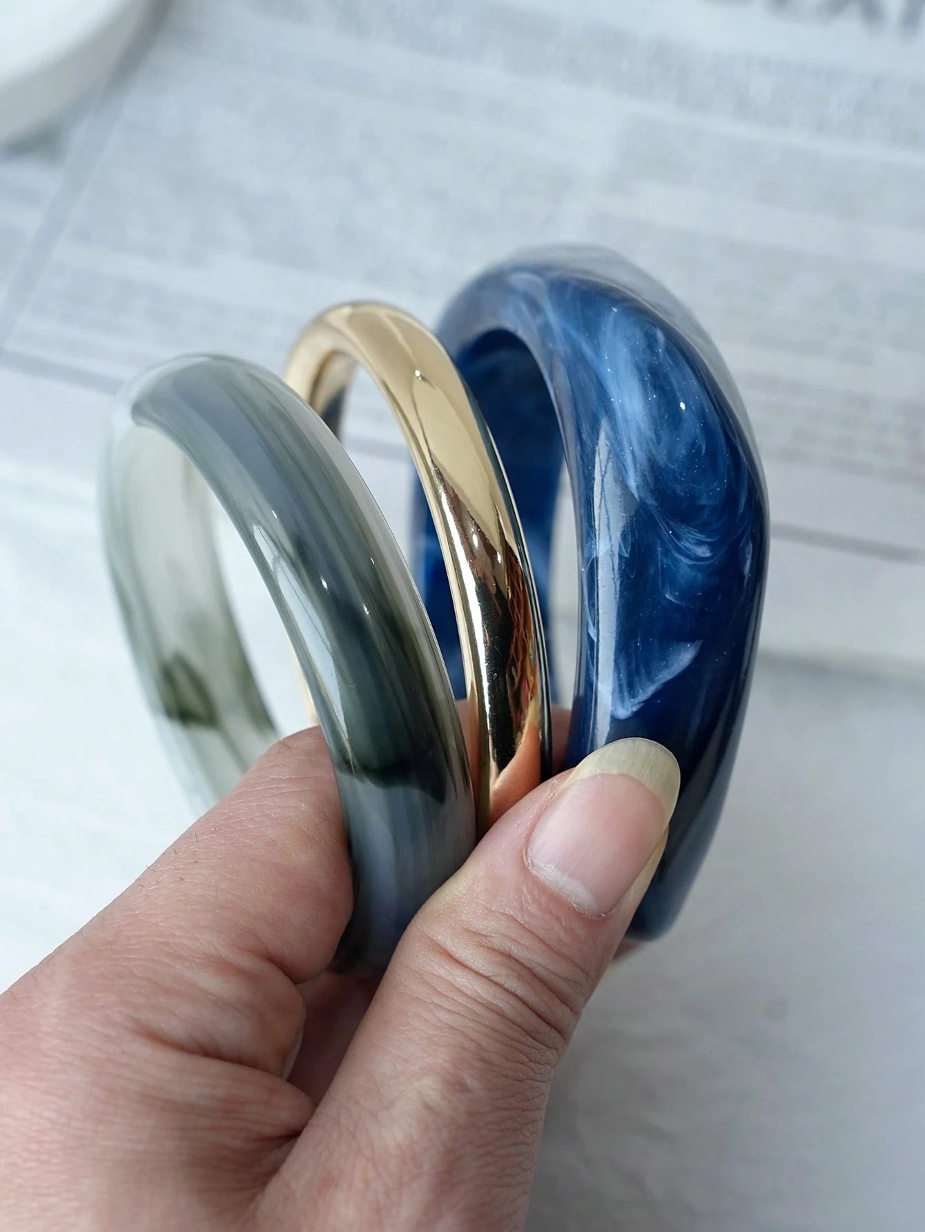 3 pièces Bracelet acrylique vintage 32