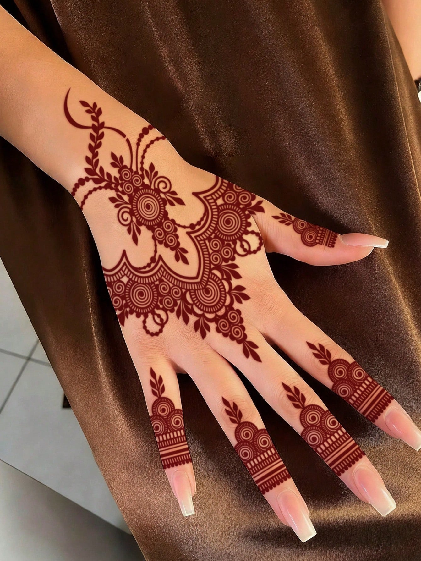 4 قطع وشم زهور 37