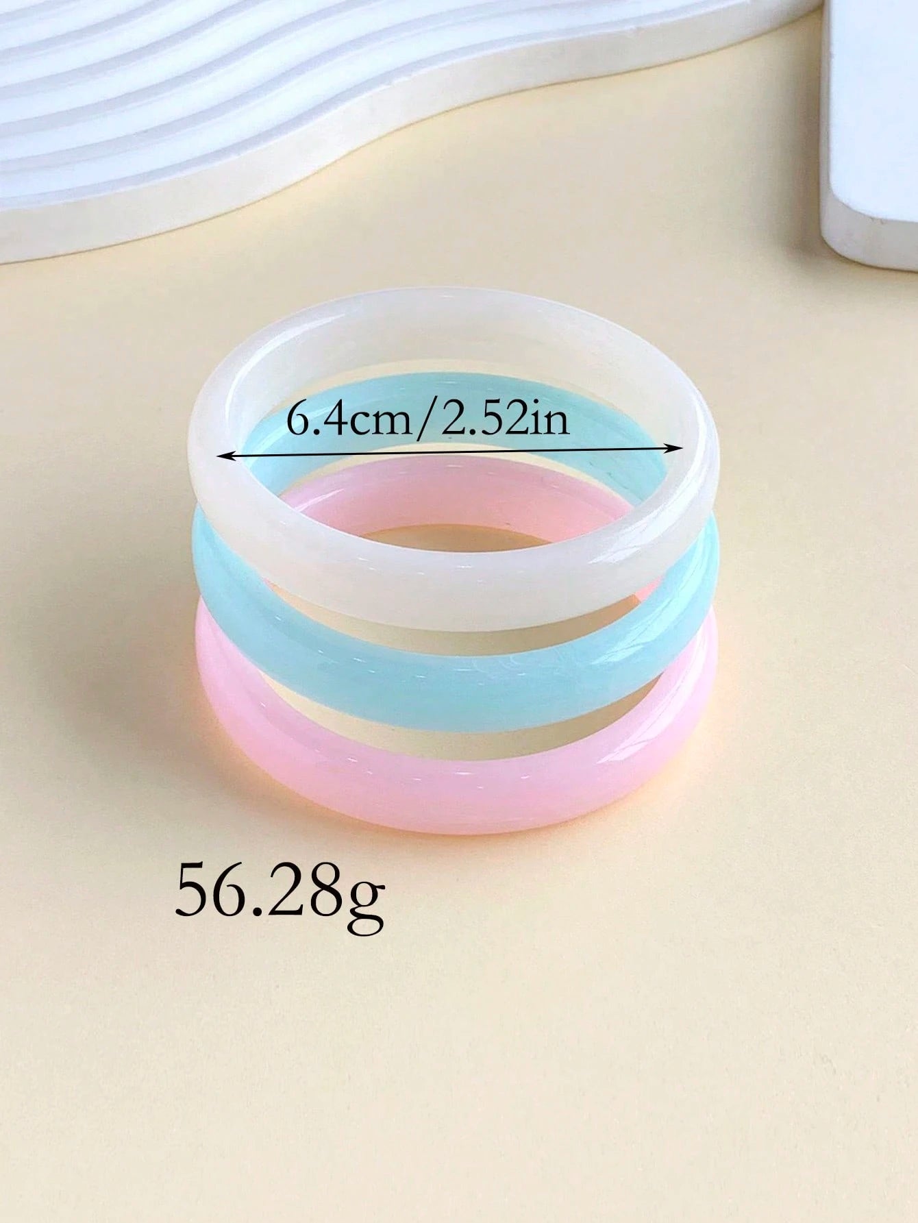 3 pièces Bracelet acrylique vintage 32