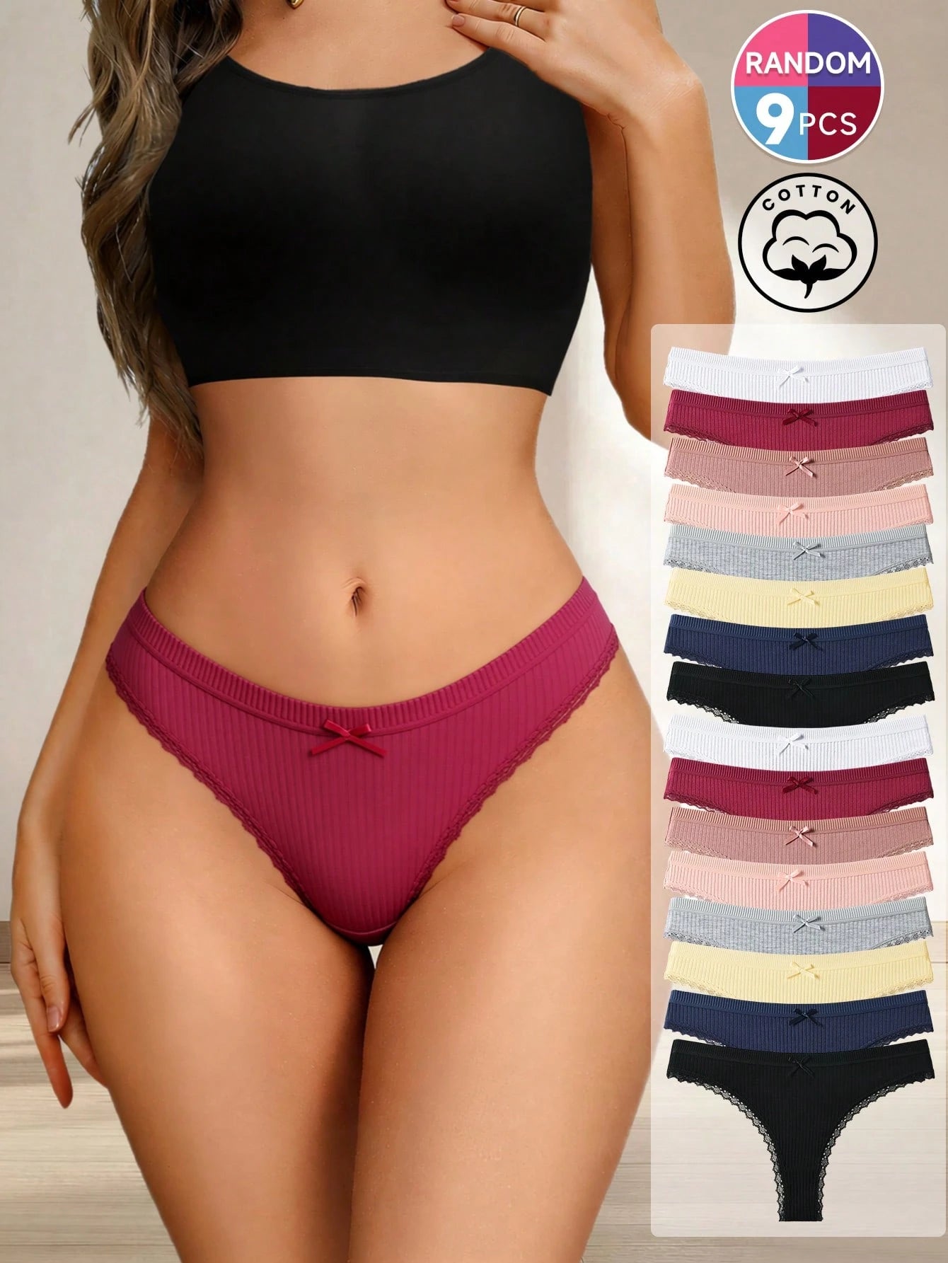 9 pièces/Paquet Culottes 16