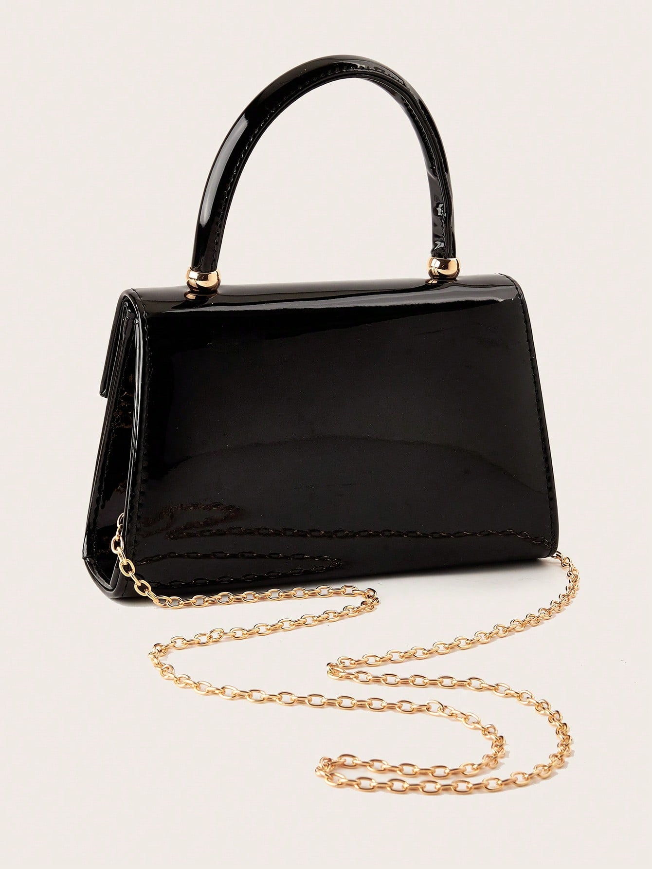 Sac à main miroir de couleur unie