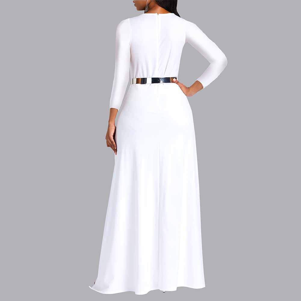 Combinaison Taille Haute Paillettes Manches longues Blanches E