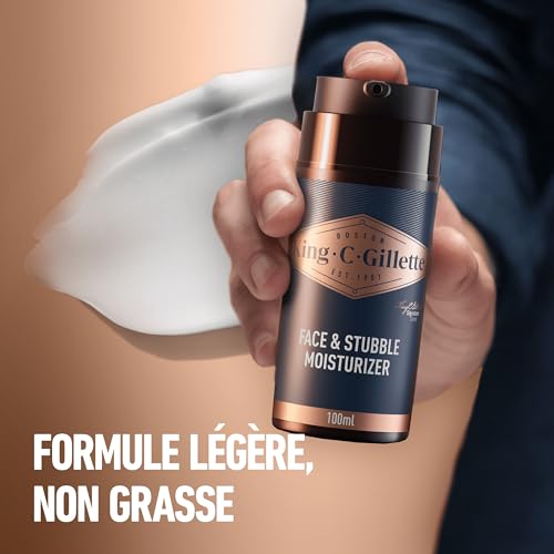Gillette King C–Soin Hydratant Visage & Barbe Courte E