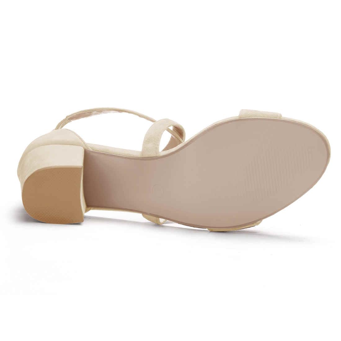 Sandales à Talon Carré Beige C