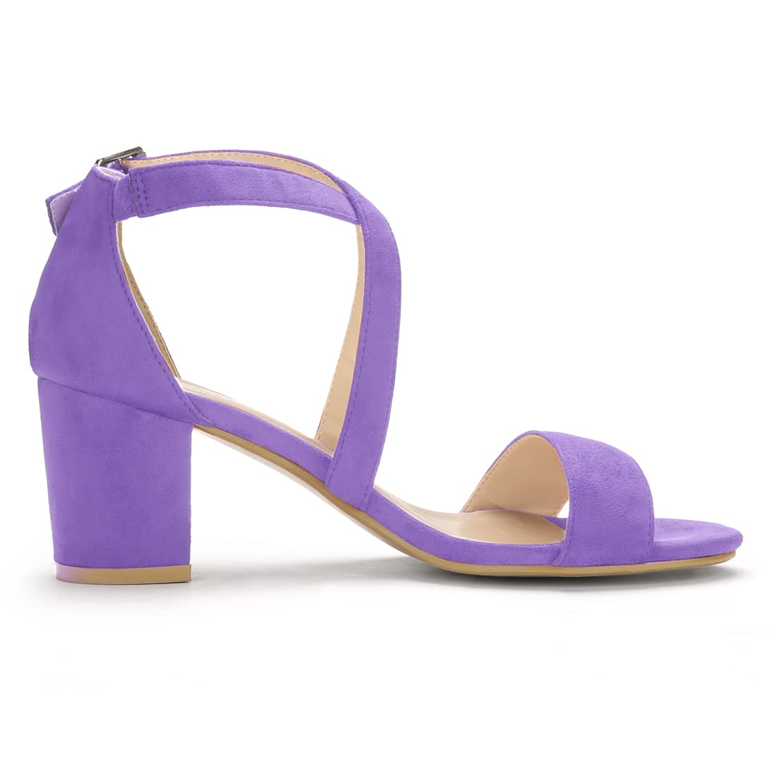 Sandales à Talon Carré Mauve C