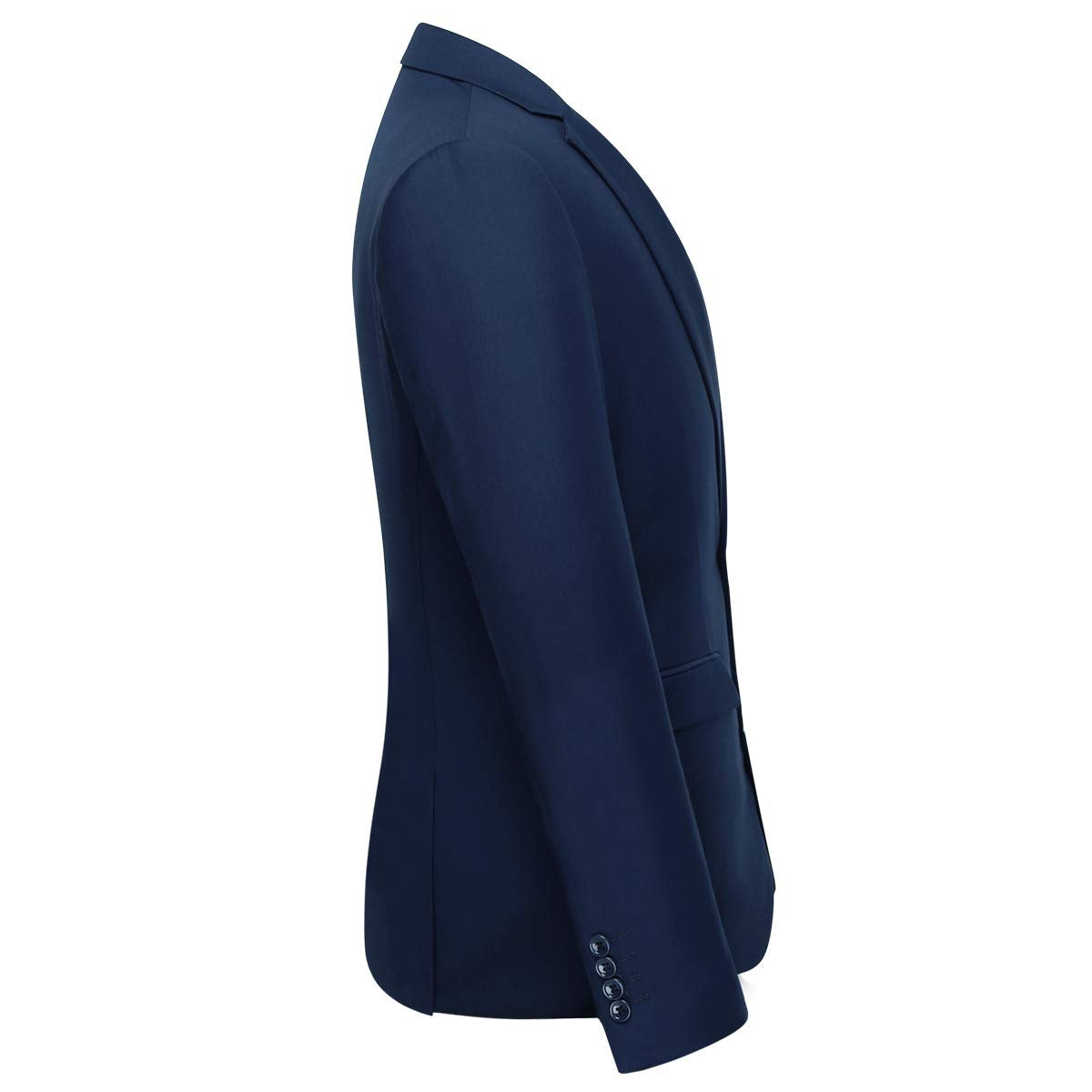 Costume Homme Slim Fit Deux Pièces Deux Boutons Bleu Marine A