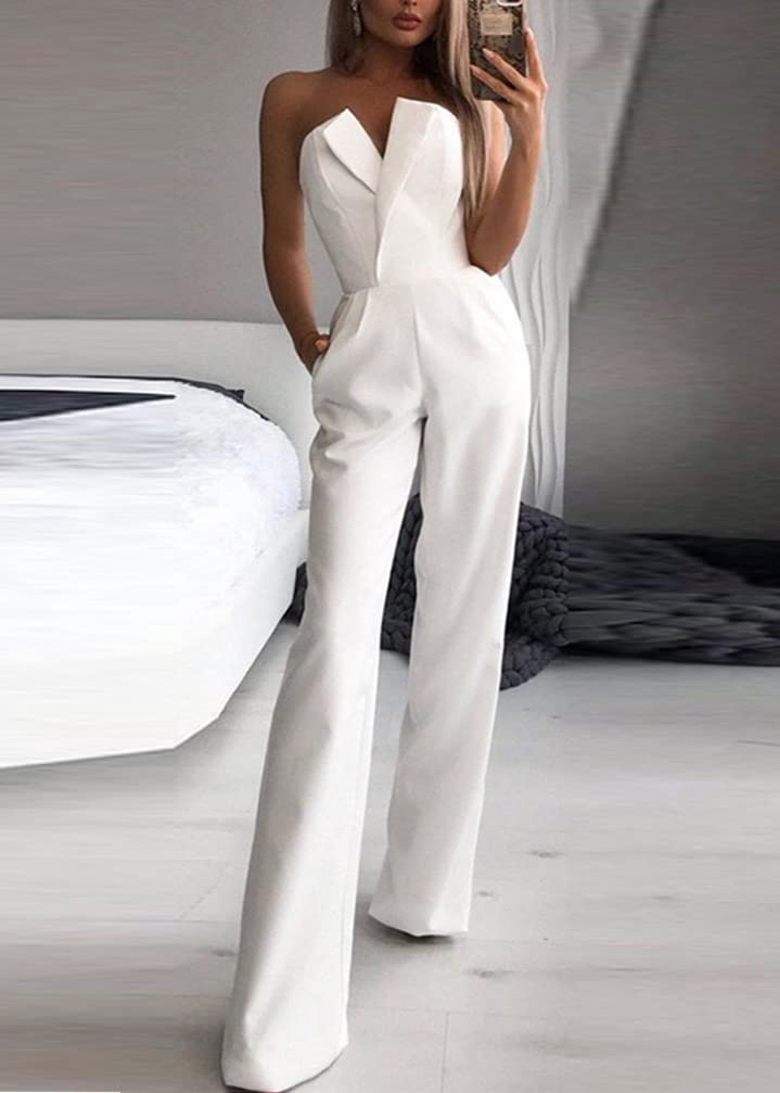 Combinaison Longue Sans Manches C Blanc G