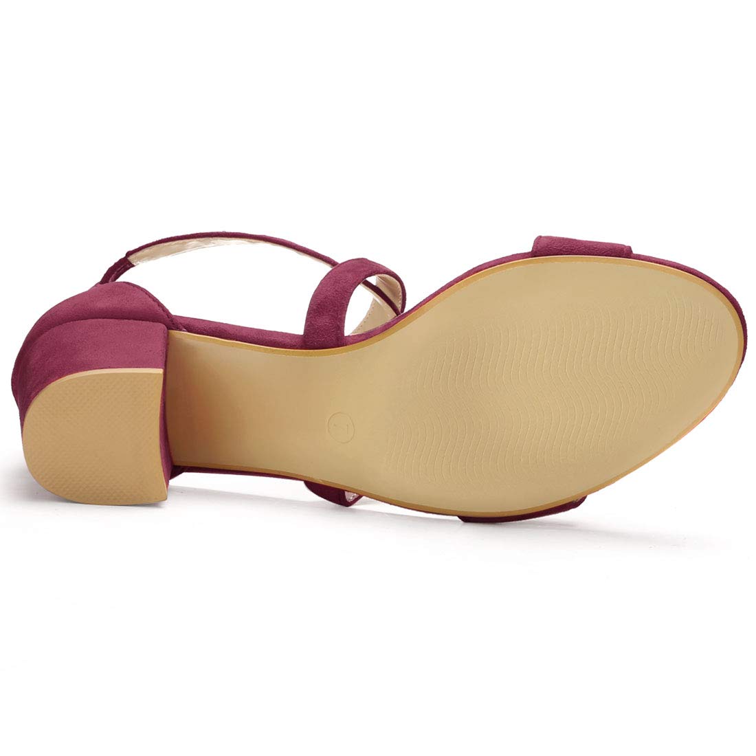 Sandales à Talon Carré Burgundy C