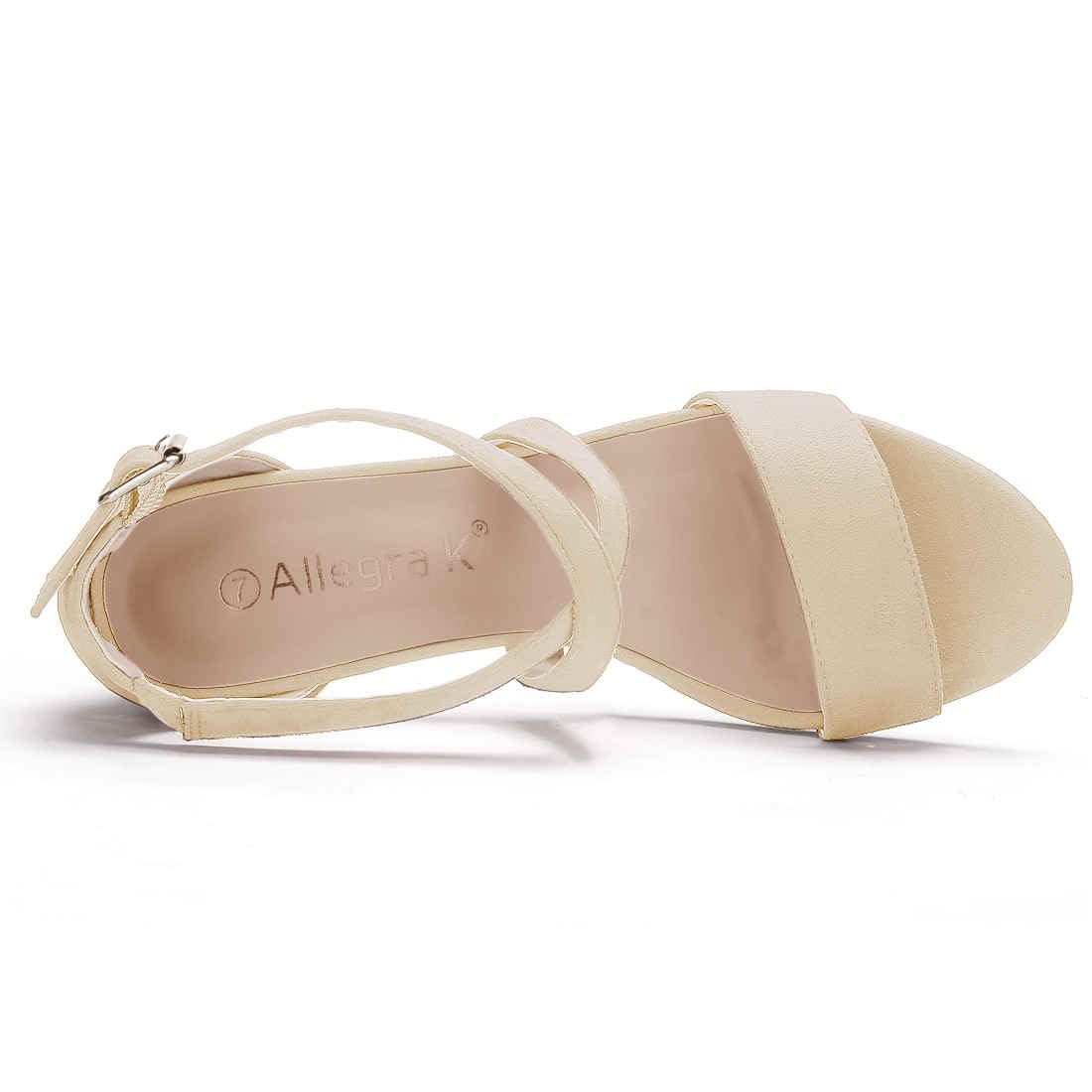 Sandales à Talon Carré Beige C