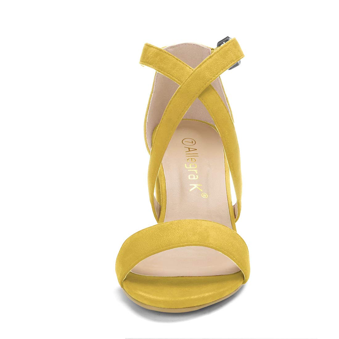 Sandales à Talon Carré Jaune C