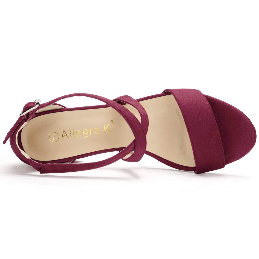 Sandales à Talon Carré Burgundy C