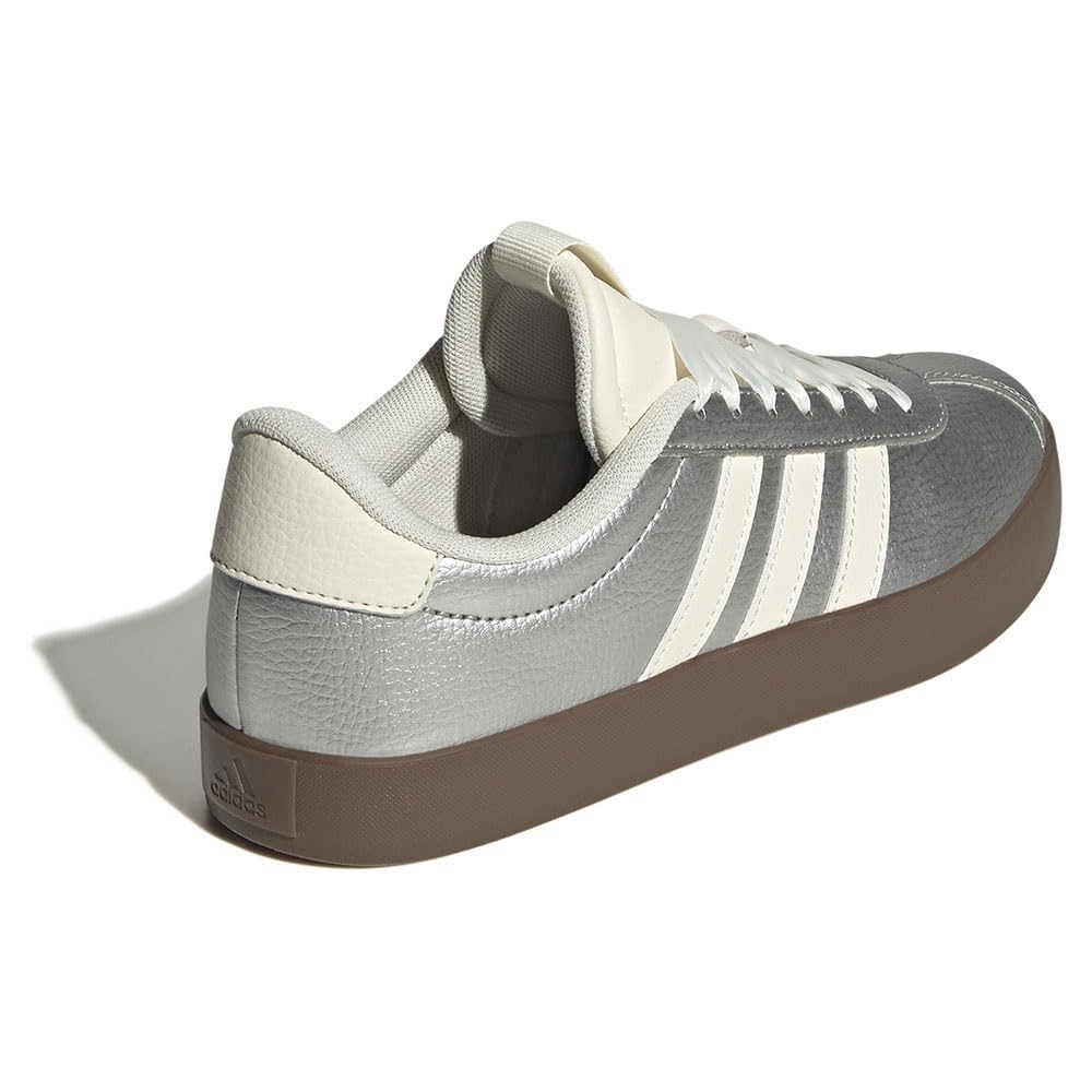 Adidas VL Court 3.0 Femme Silver Met Off White Gum-5 F
