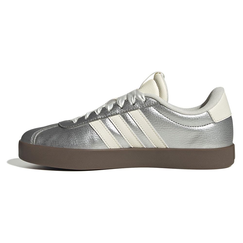 Adidas VL Court 3.0 Femme Silver Met Off White Gum-5 F