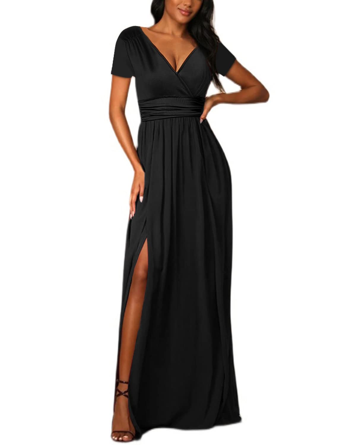 Robe d’Été Col V B-Noir J