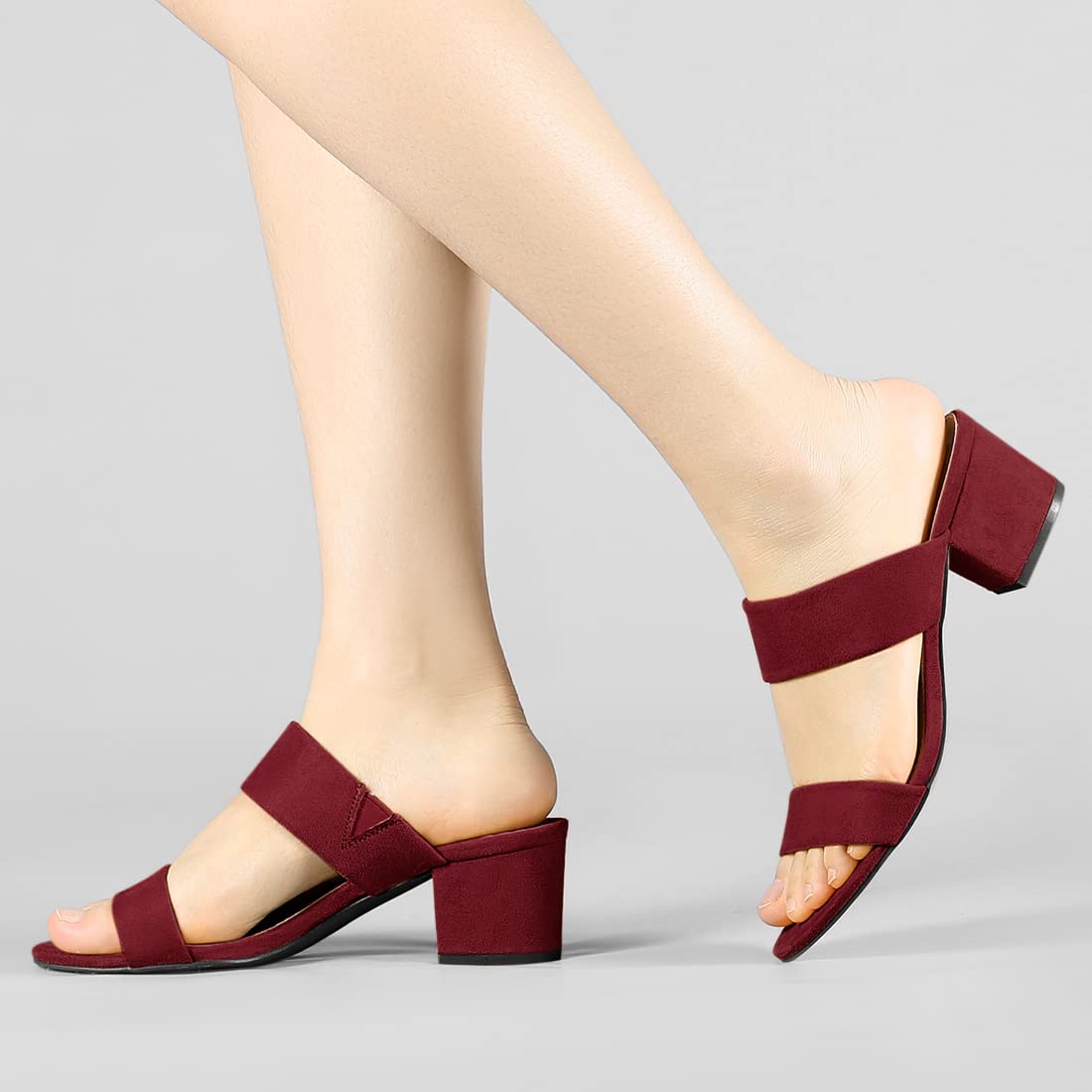 Sandales Femme Bout Ouvert Bourgogne E