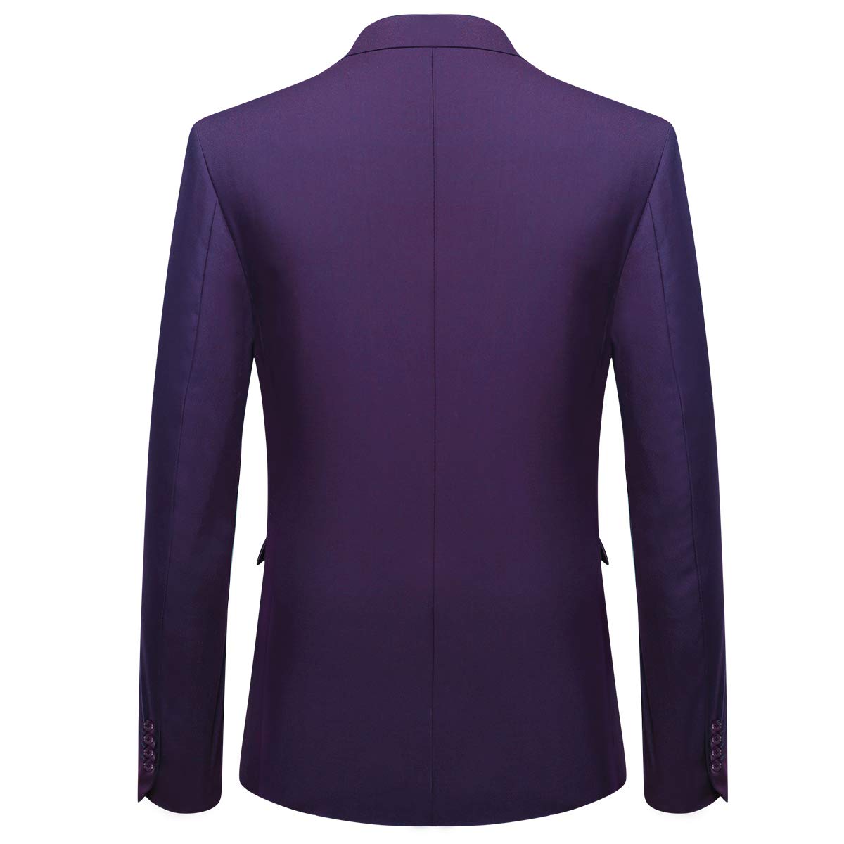 Costume Homme Slim Fit Deux Pièces Deux Boutons Violet A