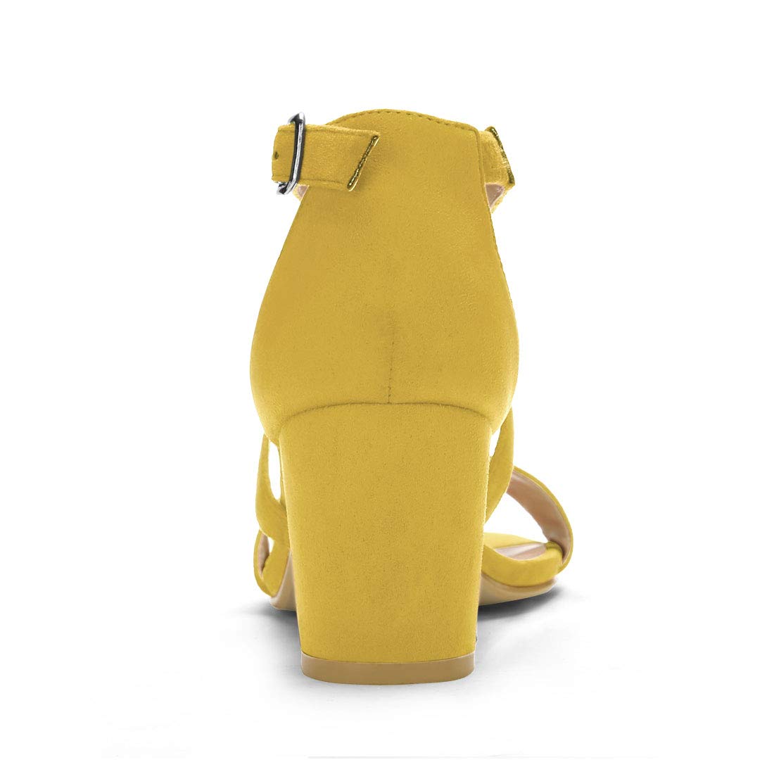 Sandales à Talon Carré Jaune C