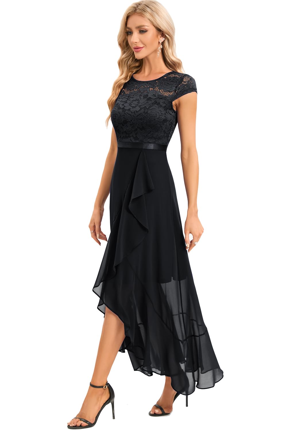 Robe Longue de Soirée Noir-1 H