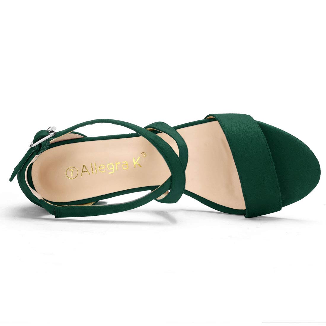 Sandales à Talon Carré Vert C
