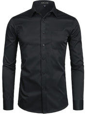 Chemise Homme Coupe Ajustée Noir B