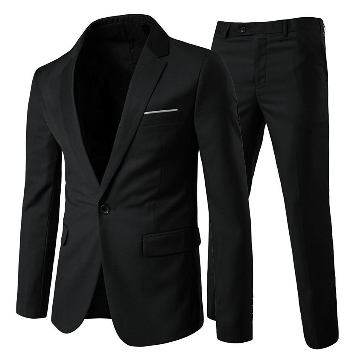 Costume Homme Slim Fit Deux Pièces Noir A