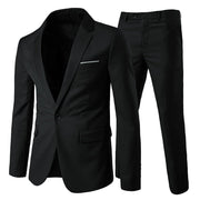 Costume Homme Slim Fit Deux Pièces Noir A