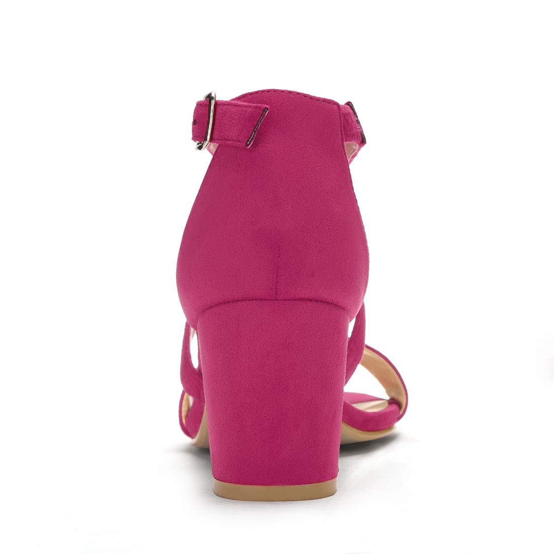 Sandales à Talon Carré Rose C