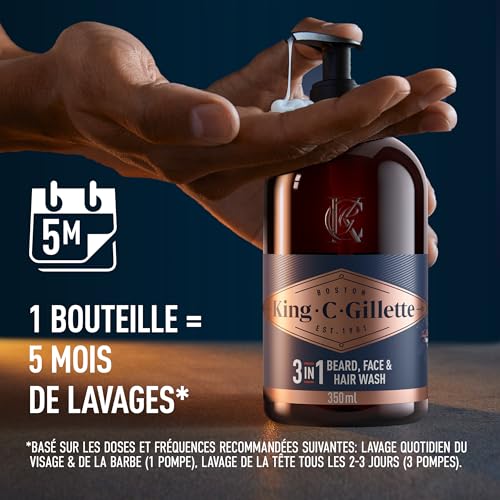 Gillette King–Nettoyant Barbe, Visage & Cheveux E