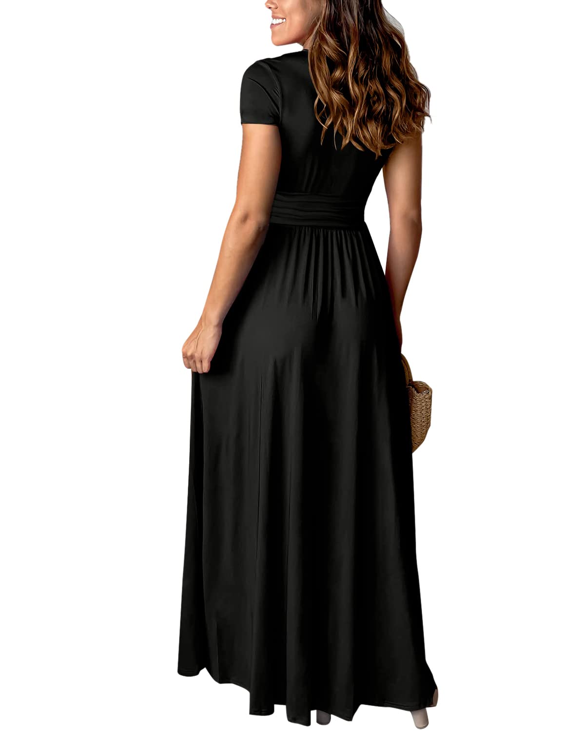 Robe d’Été Col V B-Noir J