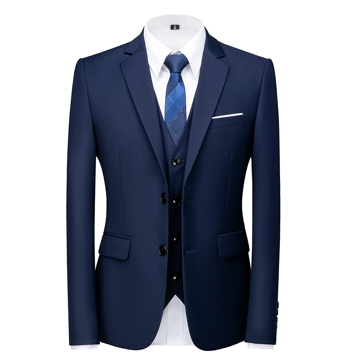 Costume Homme 3 Pièces Slim Fit Bleu B