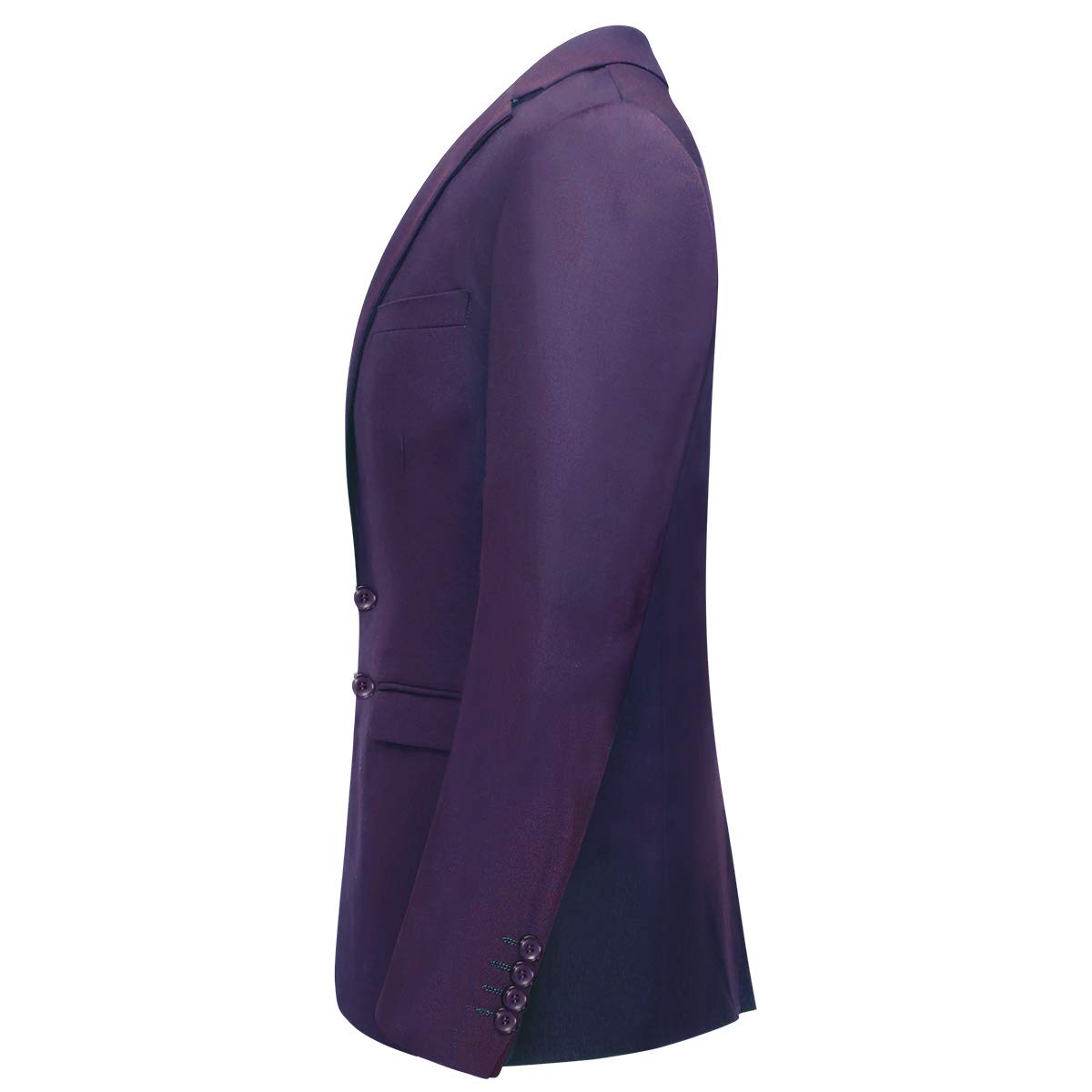 Costume Homme Slim Fit Deux Pièces Deux Boutons Violet A