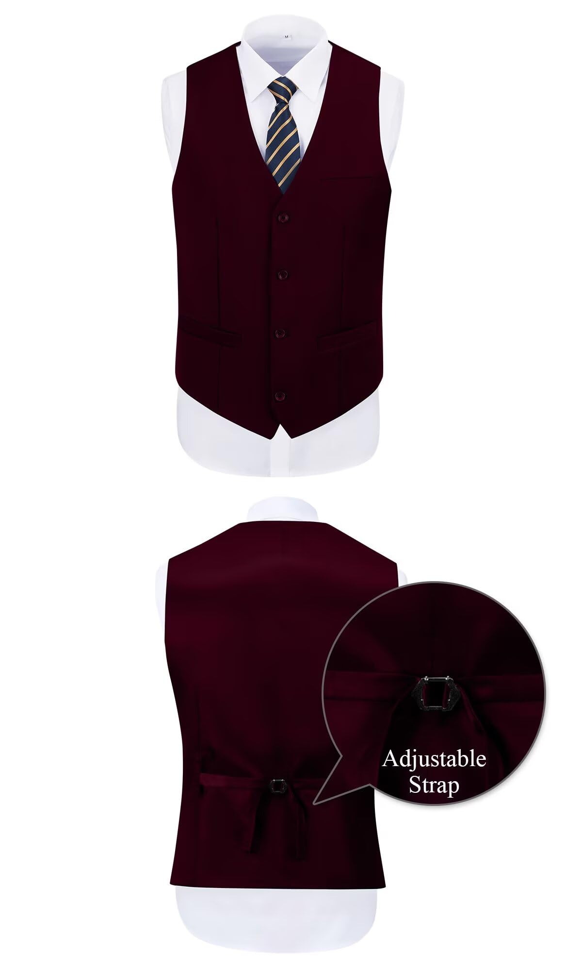 Costume Homme 3 Pièces Bordeaux H