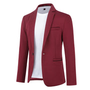 Blazer Homme Slim Fit Vin Rouge C
