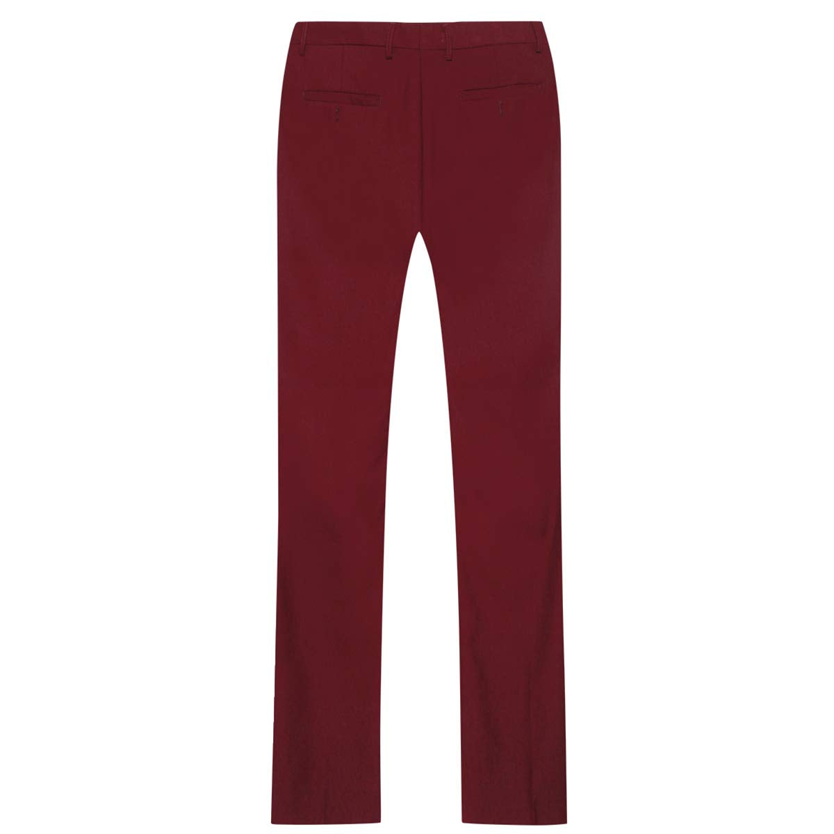 Costume Homme Slim Fit Deux Pièces Deux Boutons Vin Rouge A