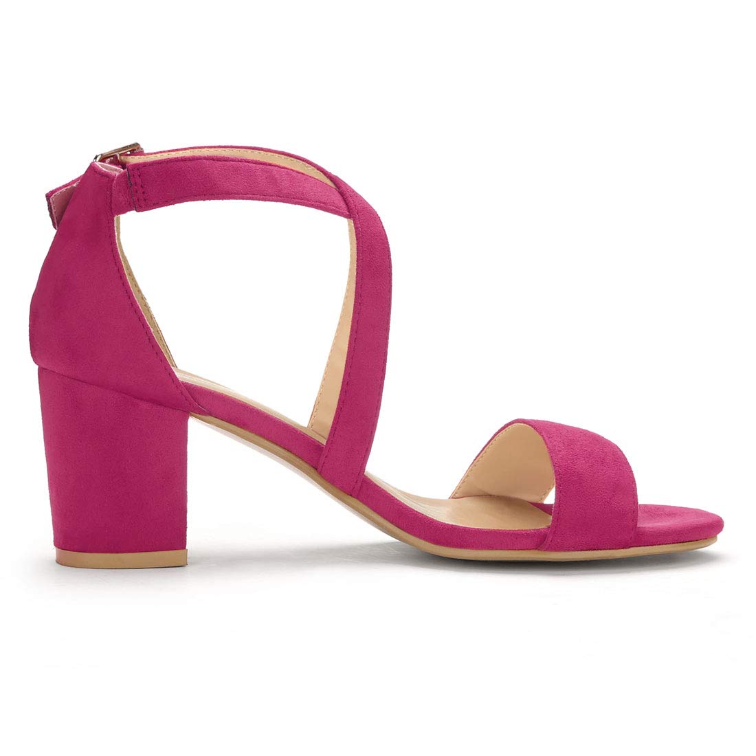 Sandales à Talon Carré Rose C