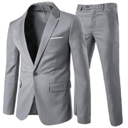 Costume Homme Slim Fit Deux Pièces Gris Clair A