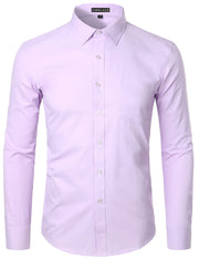 Chemise Homme Coupe Ajustée Lavande Micro Sergé B