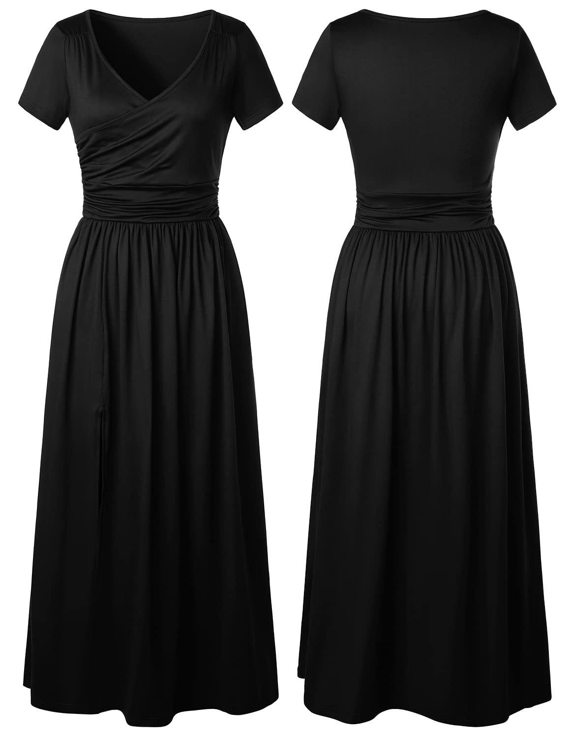 Robe d’Été Col V B-Noir J