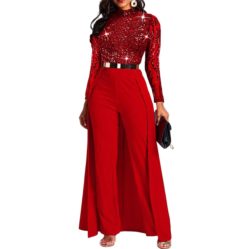Combinaison Taille Haute Paillettes rouges E