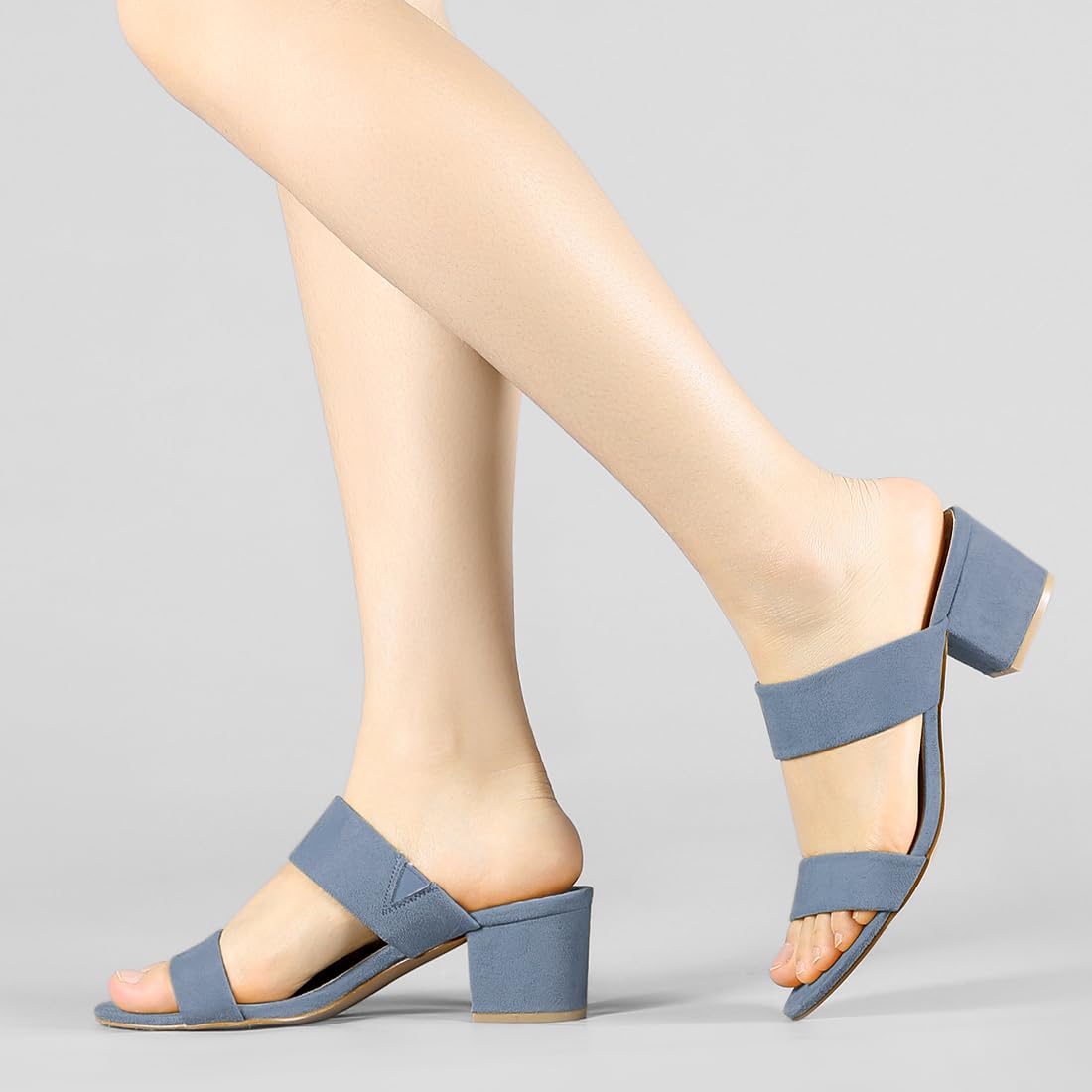 Sandales Femme Bout Ouvert Dunstblau E